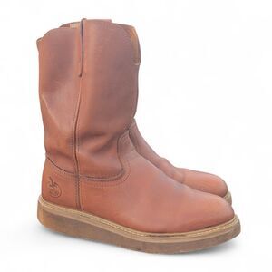 Georgia Boot Mens 10" Wellington Wedge Light Brown Size 10 M G5153 Work Boots